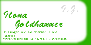 ilona goldhammer business card